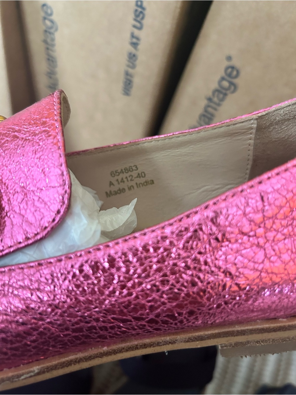Boden Iris Snaffle Loafers Pink Metallic Leather Sz 9 old money quiet luxury #31 - Picture 4 of 11
